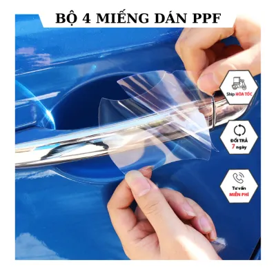 Bộ 4 miếng PPF dán tay nắm hõm cửa ô tô miếng dán chống trầy xước ô tô xe hơi