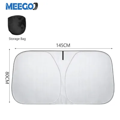 MeeGoo Thickened Silver Coating Car Sun Shade Foldable Windscreen Insulation Sun Shield Summer Sun Visor Anti UV Rays