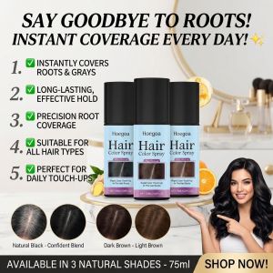 Temporary Hair Color Spray Scalp Care Natural White Grey Coverage Root Touch Up Instant Washable Daily Hair Styling Spray