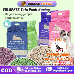 【Ready】6 Litter Pasir Tofu Pasir Kucing Tofu Cat Litter Pasir Gumpal Kucing Pasir Kucing Gumpal Wangi Anti Bakteripasir kucing 12 liter