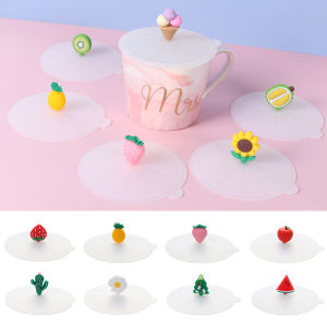 BESTITIT  Cap Reusable Silicone Cup Cover Leakproof Suction Cup Cover Dustproof