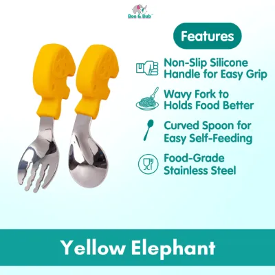 ⭐️2PCS⭐️Soft Silicone Baby Spoon Set | Baby Infact Tableware Feeding Dishes Tableware For Kids Learn To Eat Training