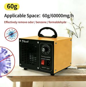 Ozone Generator 60g/600m³/h Air Purifier Ozonator Home Ozon Cleaner Remove Odor O3 Ozonizador 220V Disinfection Sterilization Air Cleaner Ozonizer Cleaning Formaldehy