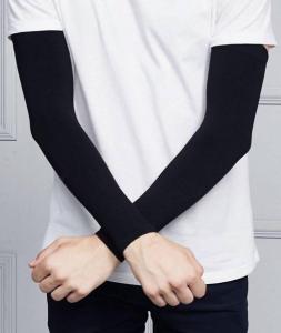 FAZROCK.CO / MANSET  OLAHRAGA HANDSOCK TANGAN LENGAN PANJANG PRIA WARNA HITAM BAHAN SPANDEX