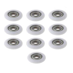 10 cái Nylon nhựa ròng rọc ròng rọc bi đường sắt bóng bánh xe cho phòng tắm cửa cửa sổ ngăn kéo dễ dàng để sử dụng