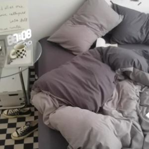 A Super Soft Baby Cotton Washable Bed Sheet Quilt Cover Four-Piece Set Bed Skirt Style Student Dormitory Three-Piece Set 4LZD