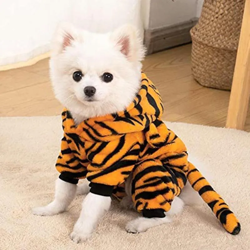 Dog Cat Clothes Tiger Stitch Hooded Sweater Costume Pet Cute Lazada