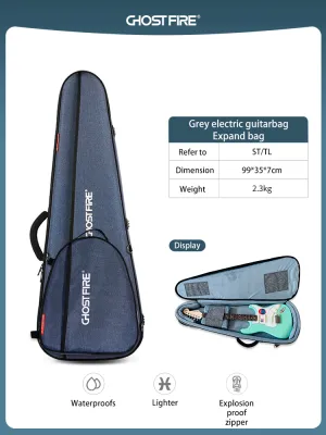GHOSTFIRE Super thick high-end Bass Electric Guitar Gig Bag fit ST/TL LP/SG Precision/Jazz come with Expansion Package