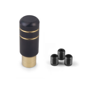 Car modified black and gold gear shift knob 9/13/18cm Aluminum Personalized Gear Shift Handle Belt 3 An adapter