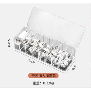 USB Cable Management Box Cable Storage Box Data Line Storage Box Wire Storage Box Desktop Cable Organizer
