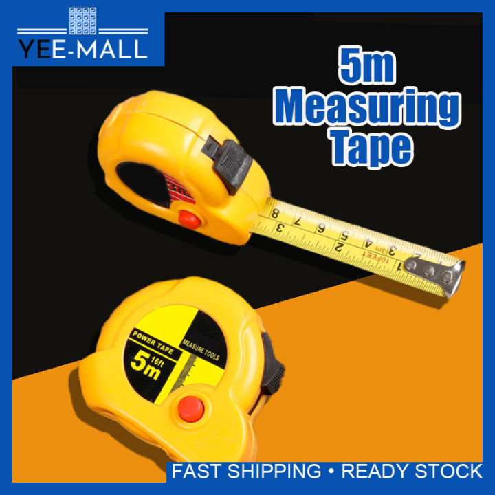 5M Measuring Tape Measuring Ruler Hardware Use Office House Use Lock ...