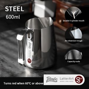 Bincoo Cà Phê Latte cup thép không gỉ Bình đựng cà phê sữa Jar đồ dùng cà phê 600ml