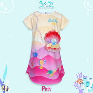 Baju Dress Anak Perempuan Lucu - Outfit Gaun Anak Cewek Scuba Print Sea 1 2 3 4 5 6 7 8 Tahun 4374