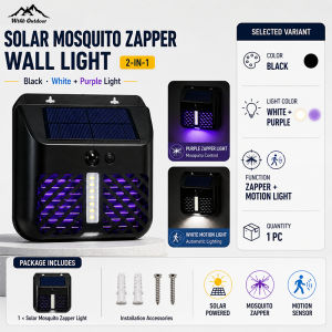 Outdoor Solar Mosquito Repellent Lamp outdoor waterproof lamp LED Insects Killer UV Light Electric