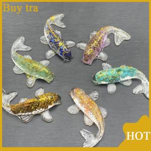 [Buytra] Stone Gravel Lucky Koi Fish Figurine Resin Mini Quartz Fancy Carp Statue Home Decor Desk Ornament Gift