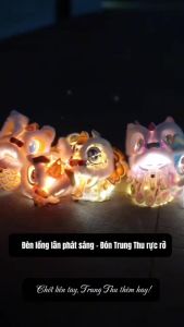 [HỎA TỐC HCM] Đèn lồng trung thu múa lân trẻ em tay cầm lắc đầu-Đèn lồng LED/Cần lắp đặtTự làm thủ công ANGIHOME