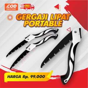 Gergaji Lipat Portable Anti Karat | Gergaji Kayu Super Tajam Ukuran 25 CM