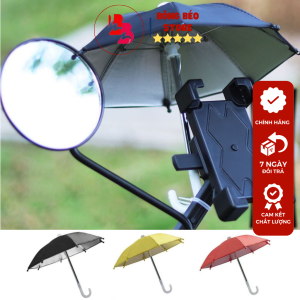 Ô Dù Mini Che Mưa Nắng Chống Thấm Nước Cho Điện Thoại Trên Giá Đỡ Xe Máy (Sản Phẩm Không Bao Gồm Giá Đỡ)