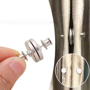HW 1 Pair Curtain Magnetic Button Nail Detachable Window Curtain Close Magnet Buckle Adjustment Curtain Clip