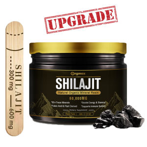 Orgmax Shilajit Resin 600mg Organic Pure Himalayan for Boost Energy Help Metabolism Immune System Support with 85+ Trace Minerals & Fulvic Acid 60g 喜来芝