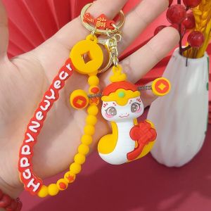 Gantungan Kunci Zodiak Ular 2025 Keychain Gantungan Tas Liontin Shio Ular New Year 2025
