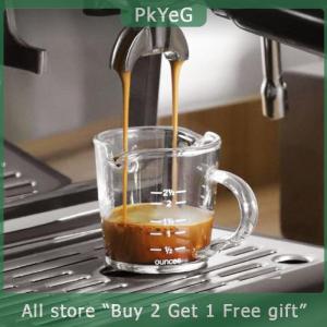 [COD] PkYeG KITCHEN 70 75ml Espresso Shot Double Spout Measuring Cup Heat-Resistant Handle Clear Scale Wine Milk Coffee Measure Jug