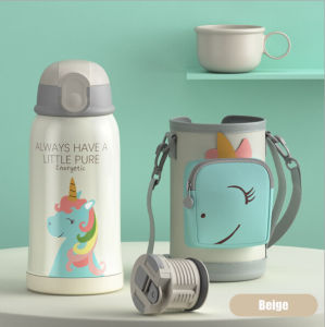 Portable Mini Travel Electric Kettle 550ml Childrens Vacuum Cup Water Heating Bottle 304 Stainless Steel inner Thermal Flask Keep Warm Kettle