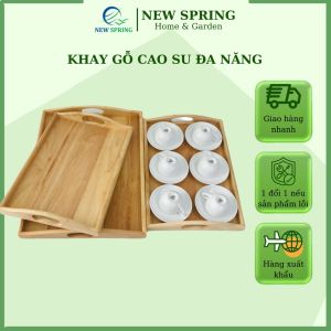 KHAY GỖ DECOR có tay cầm 43 x 33 x 5cm KHAY GỖ ĐA NĂNG 100% gỗ cao su tiêu chuẩn xuất khẩu