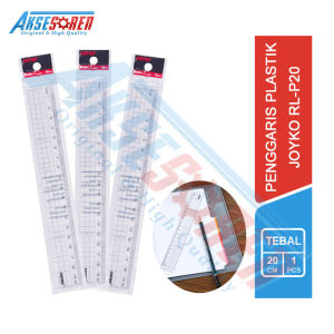 Penggaris Plastik Panjang Joyko RL-P20 [20 cm] / Plastik Ruler / Mistar Alat Ukur / Garisan Plastik / Pengaris / Penggaris Lurus / Penggaris Kecil