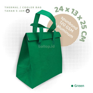 [5 PCS] Thermal Cooler Bag 24 13 25 CM Tas Aluminium Es Sup Gift Bag Lunch Box Dingin Panas Hangat Suhu