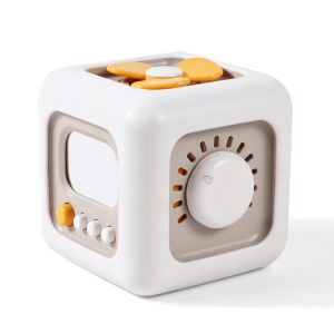 BLESSFUL 6 Sides 6 in 1 Montessori Cube Toy Fall-resistant Sturdy Montessori Educational Toy Multipurpose Plastic Sensory Busy Board Toy Children