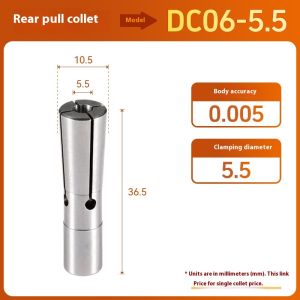 DC Collet Chuck Pull Back Extension Rod Engraving Machine Chuck DC6 DC8 C12 High Precision CNC Tool Holder Elastic Spring Chuck