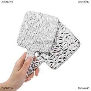 [COD] ZHONGYI0 กระจกแต่งหน้าตั้งโต๊ะขนาดเล็กมือถือขนาดเล็กกระจกแต่งหน้าเดินทางโลหะกระจกความงามแบบพกพา1ชิ้น