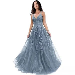 Customized Evening Dresses Spaghetti Strap Backless Prom Dress 2025 A-line Length Shiny Tulle Elegant Womens Party Dresses