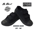 [SCHOOL SHOES]👟27~41 Kasut Sekolah Hitam Lekat Black School Shoes Sticky B.Best Lekat Unisex School. 