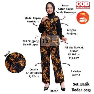 Floline Ols - Setelan Batik Motif Sultan / Set Batik Fashion Wanita Katun Rayon 6013