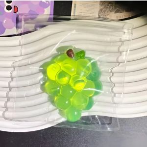 HOUCHU Slow Rising Grapes Fidget Toy Transparent Hand Toy Squishy Fruit Creative Soft Elastic Grapes Sensory Toy Kids Adults