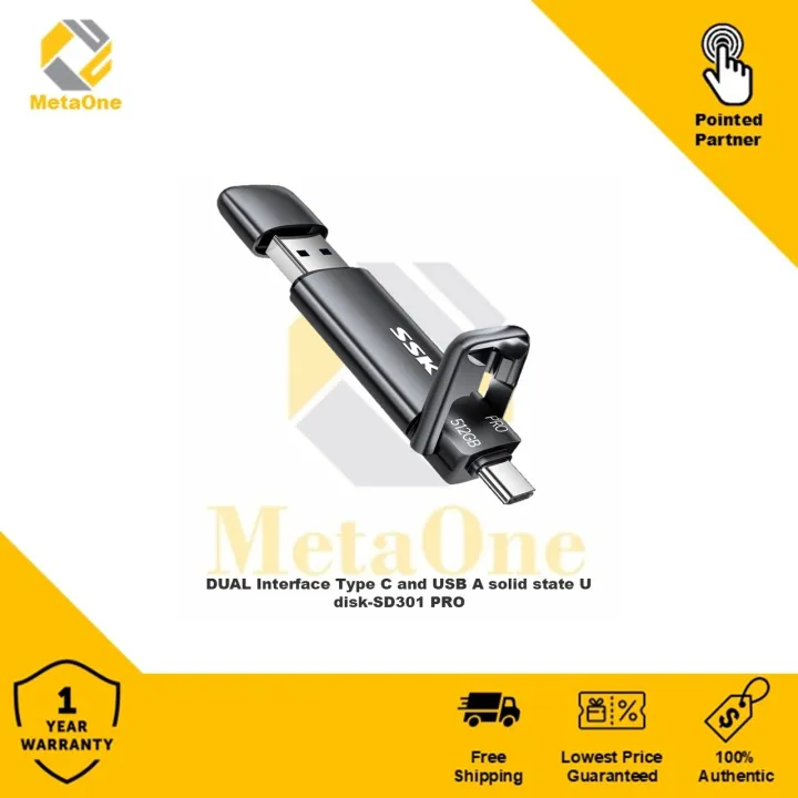 SSK DUAL Interface Type C and USB A solid state U disk-SD301 PRO