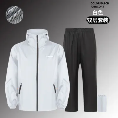 Large Size 6XL Motorcycle Raincoat Suit Summer Lightweight Breathable Outdoor Rain Wear Rain Protection Adult Riding Separate