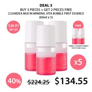 (CLEARDEA) Mucin Mineral Vita Bubble First Essence 60ml - COCOMO