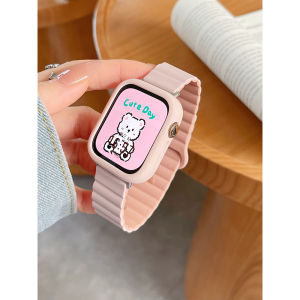 Silicone Magnetic Strap with Silicone Soft Case for Xiaomi Redmi Watch 5 Active Strap / Redmi Watch 5 Lite Strap / Redmi Watch 3 Active Strap Smart Watch Band Strap with Silicone Protective Case for Redmi Watch 5Active 5Lite Strap