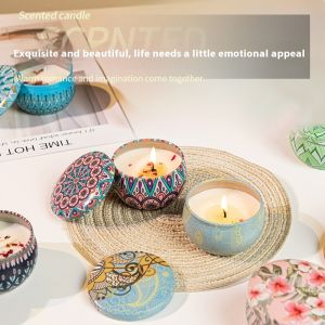 Nến sáp đậu nành thơm hoa với hoa khô cho hương thơm lâu dài