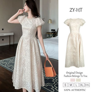 Zyht của phụ nữ ăn mặc váy màu hồng váy chữ A Đầm Công Sở ĐầM Ren lxury Dresses ĐẦM CƯỚI tham dự trang phục váy dự tiệc Váy dạ hội 45147