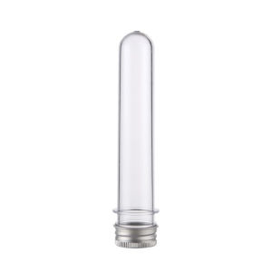 ERYRG ก้นแบน ยอดเยี่ยม พร้อมฝาอลูมิเนียม อุปกรณ์การเรียน ขวดรีฟิล การจัดเก็บผงของเหลว หลอดทดลองพลาสติก หลอดทดลองใส ขวดหลอดทดลอง ภาชนะบรรจุขนม