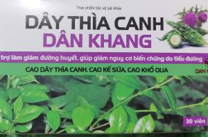 Viên Dây Thìa Canh Dân Khang - Hỗ Trợ Hạ Đường Huyết Ngăn Ngừa Biến Chứng Tiểu Đường Hộp 30 Viên