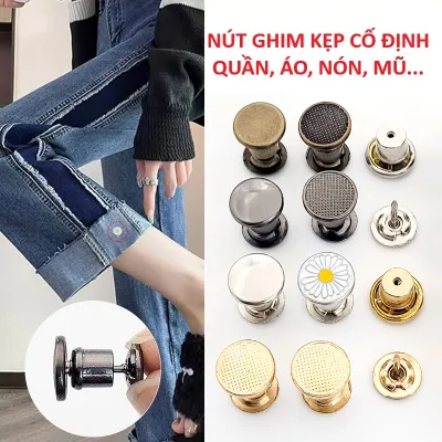 Nút Nam Châm Hít Quần Áo Phụ Kiện Kẹp Gấu Quần Áo Chất Liệu Hợp Kim Sáng Bóng Phong Cách Trẻ Trung Năng Động