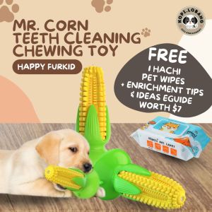 ✅[SG] MR. CORN TEETH CLEANING CHEWING TOY ★ FREE Enrichment Tips & Ideas e-Guide Worth $7 ★ Enrichment ★ SG Stock ★ Kopi Lobang ★ For Dog Cat ★ Perfect for Gift