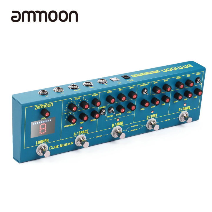 ammoon マルチエフェクター　cube sugur ammoon CUBE SUGAR Combined Effects Pedal 5 Analog Effects(Boost