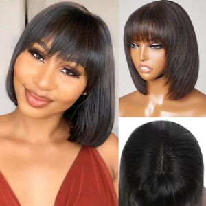 Cross-border popular wig womens short hair realistic natural womens black Qi bangs Bobo head fb Amazon full head cover
