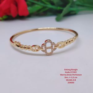 Gelang Tangan Bangle Wanita Titanium Xuping Perhiasan Aksesoris Fashion Lapis Emas Anti Karat R2-5F